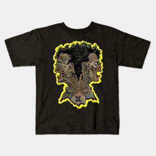 Zombie Art : ZOMBIE ZODIAC HORRORSCOPE (Gemini) Kids T-Shirt